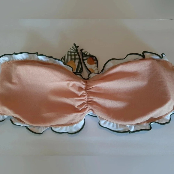 MOLYBELL Lemon and Orange 🍊 Print Bikini Top with Soft Cup Bra Size XL - Picture 5 of 7